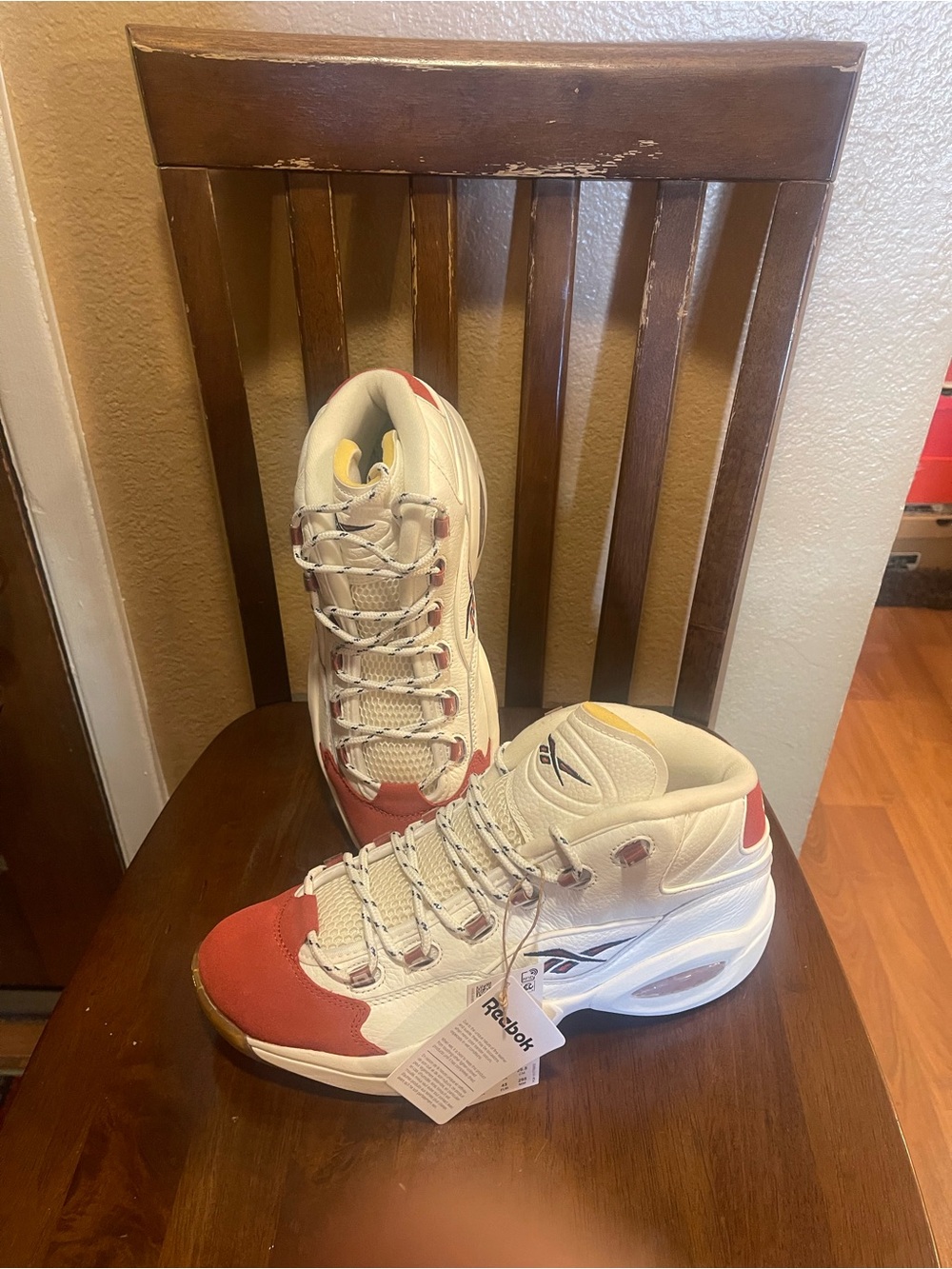 Reebok Question Mid “Vintage Red Toe” Allen Iverson Signature Shoe